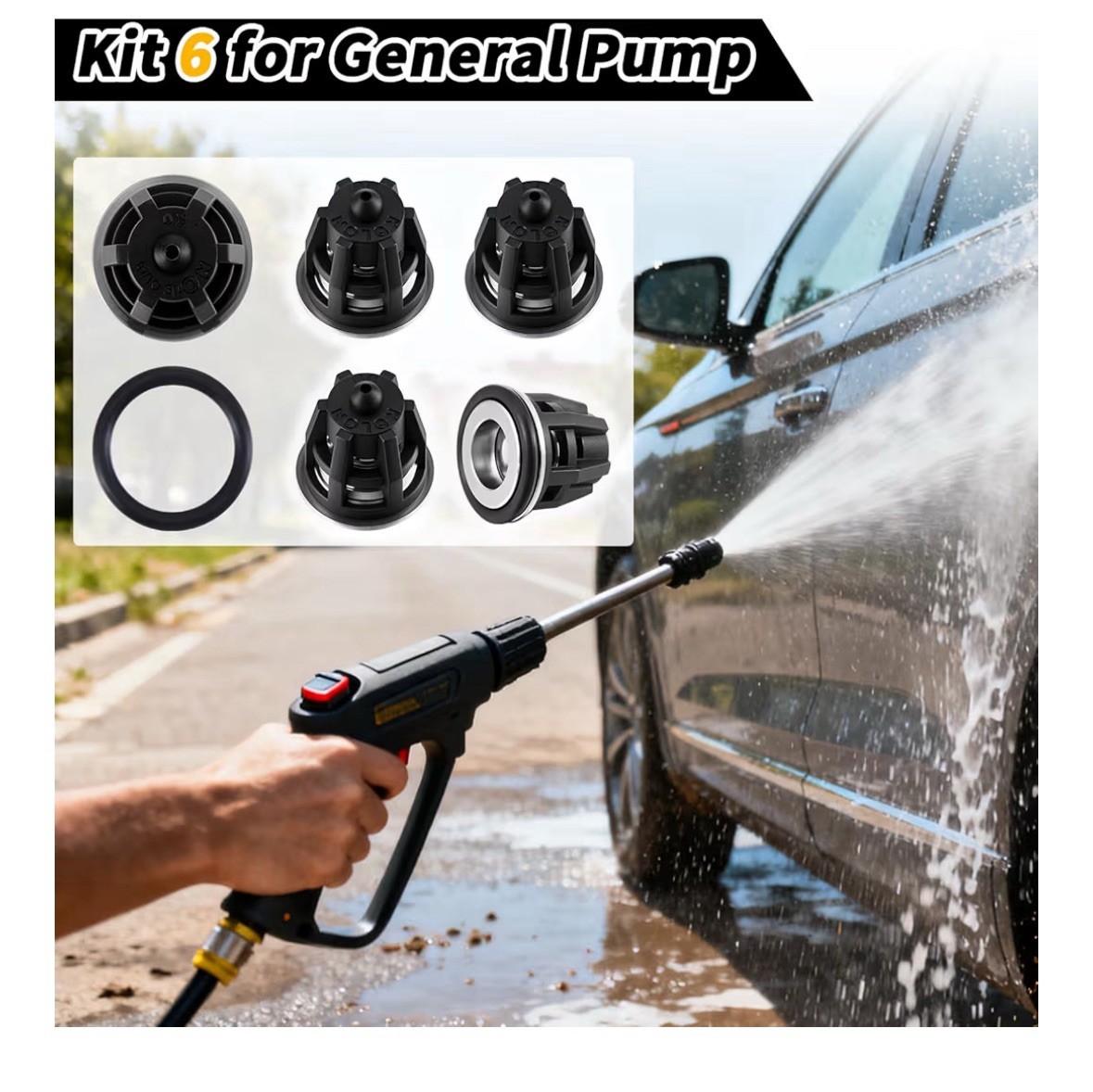 Rebuild 20mm Kit Pressure Washer Pump Rebuild Kit Compatible with General Pump