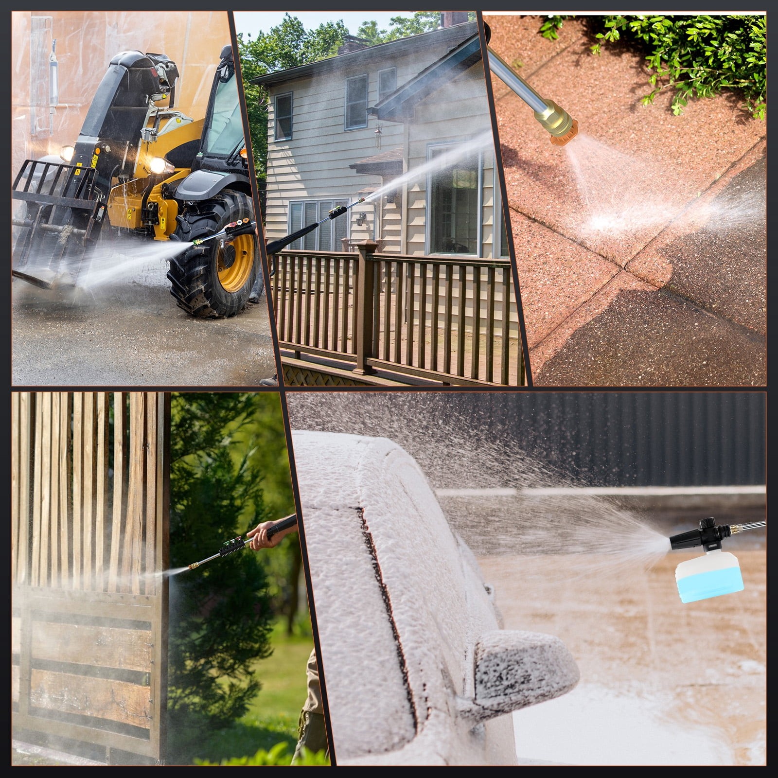 TASKBAY Electric Pressure Washer, 1800W, 5000 PSI, 3.0 GPM, Portable with 25ft