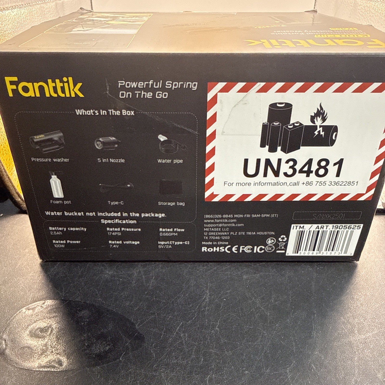 Fanttik K100 Flip Portable Cordless Electric Sprayer, Foldable Pressure Washer