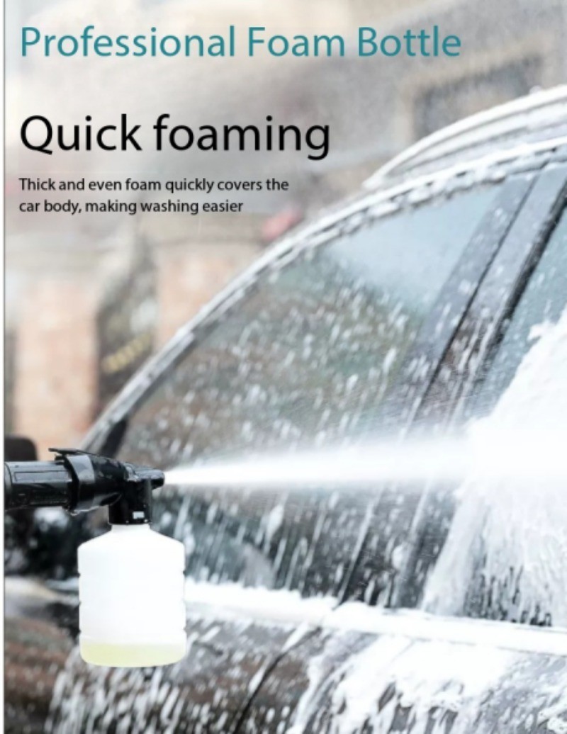 High-Powered Compact Commercial Portable Car Wash Gun and Brush