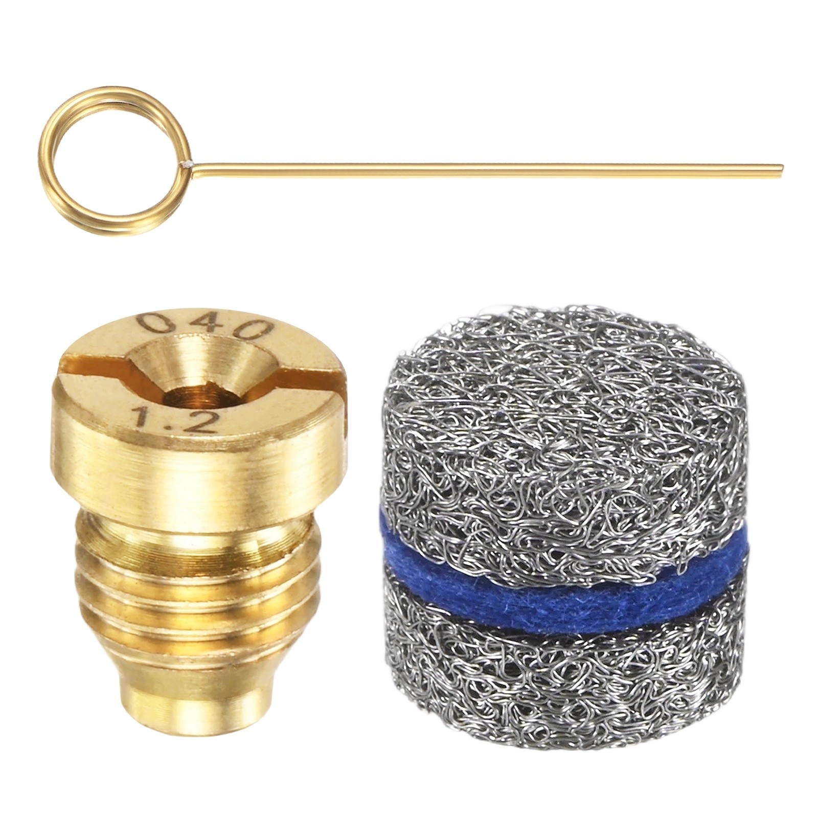 1-Set Copper 1.2mm Orifice Foam Cannon Nozzle and 3 Layer Foam Maker Meshes