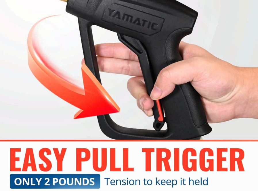 YAMATIC Pressure Washer Gun Wand Swivel M22 4000PSI Stainless
