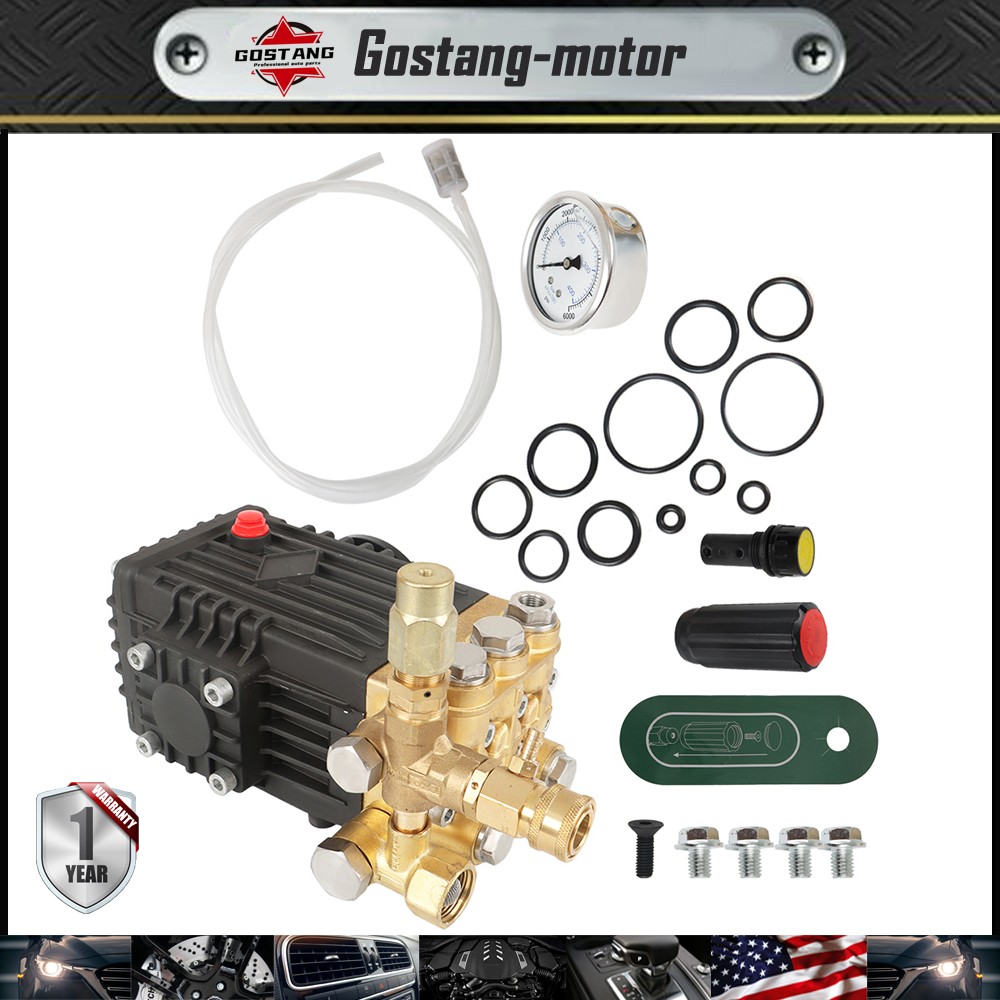 3600 PSI Pressure Power Washer Pump 24mm Solid Shaft 4.9GPM Belt Drive New