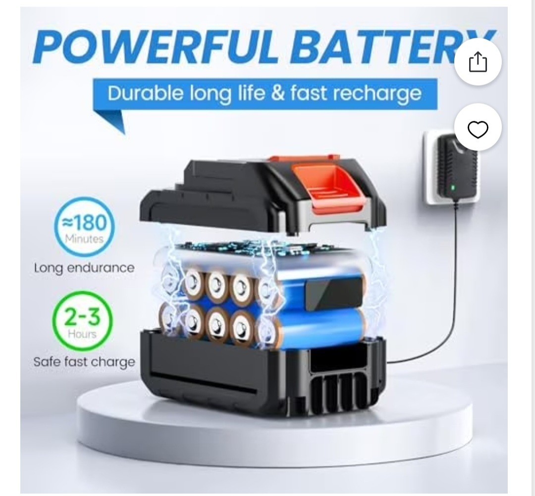 TORQVOLT 21V Cordless Battery Cold Water Pressure Washer w/ Hose, 653 PSI New