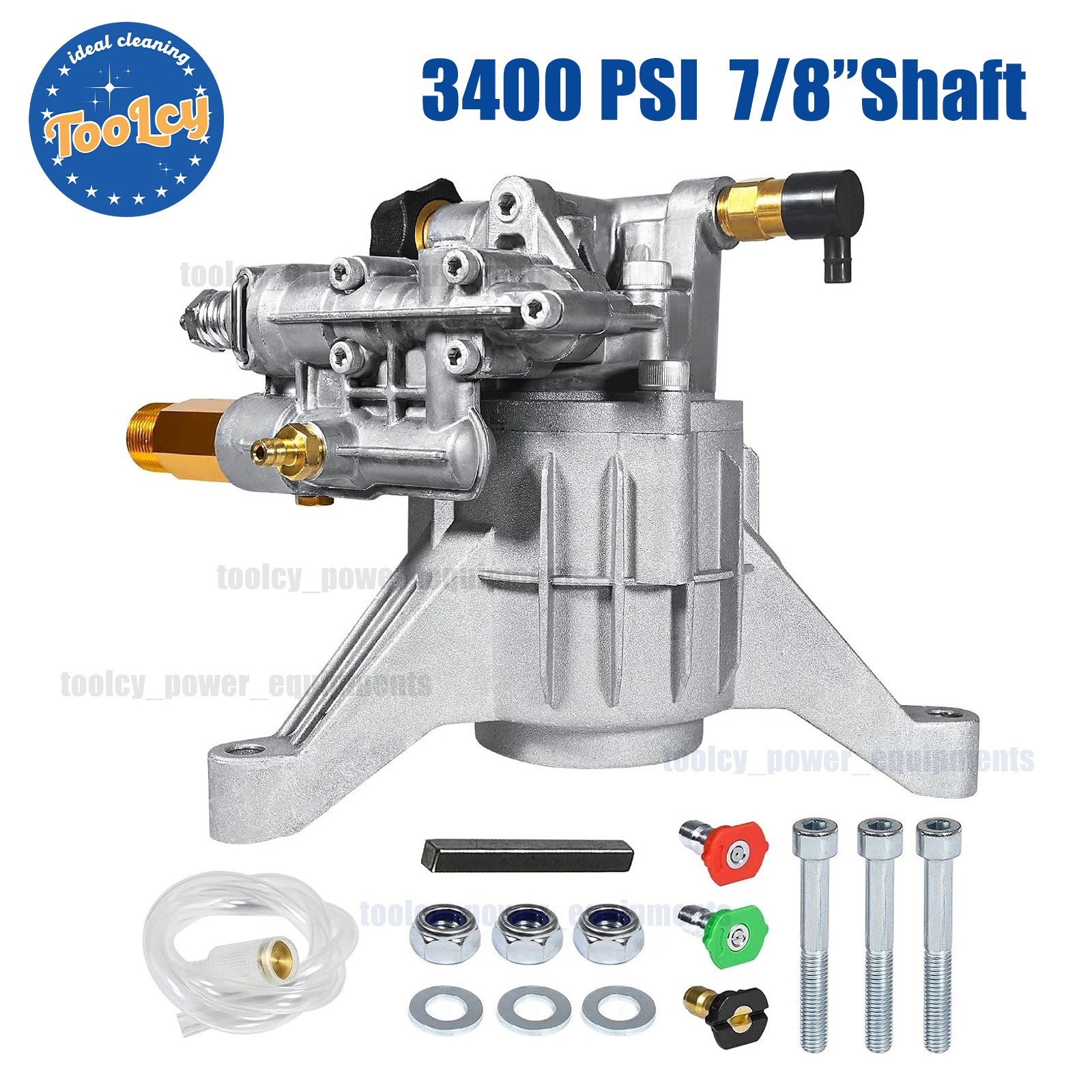 TOOLCY 3400 PSI Vertical Pressure Washer Pump 7/8″ Shaft 2.5 GPM