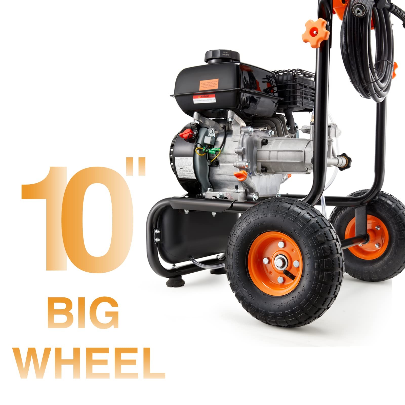 Efurden 3500PSI 2.3GPM Gas Pressure Washer Cold Water 212cc Soap Tank+25ft Hose