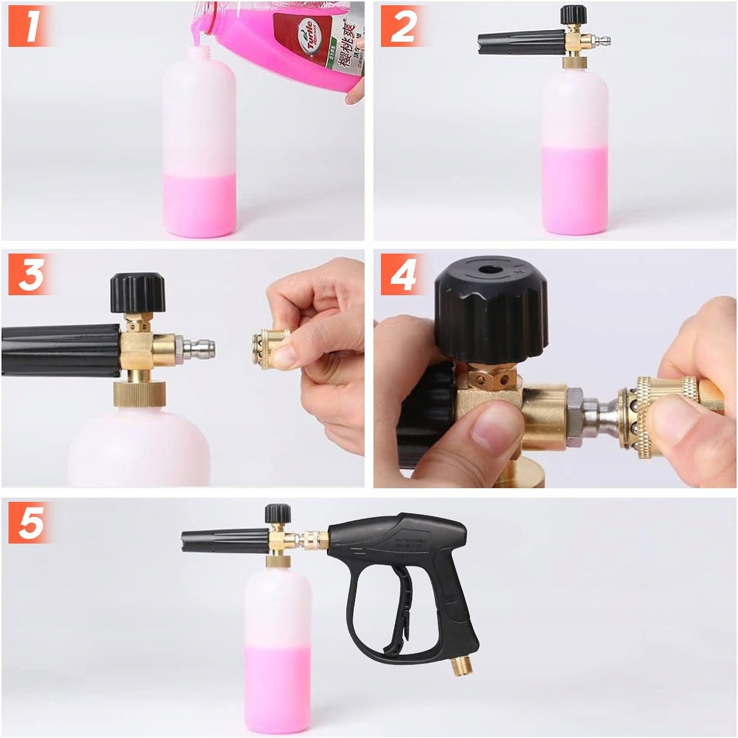 Rosfix Foam Sprayer 1000ml | Brass Core, 200 BAR