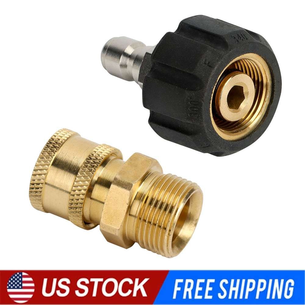 M22-14mm Quick Connect Adapter Female to 1/4”Male Connector for Pressure Washer