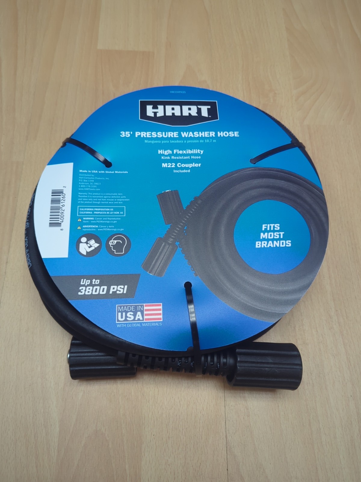 New hart 35 Pressure Washer Hose High Flexibility Up To 3800 Psi Pressure Washer