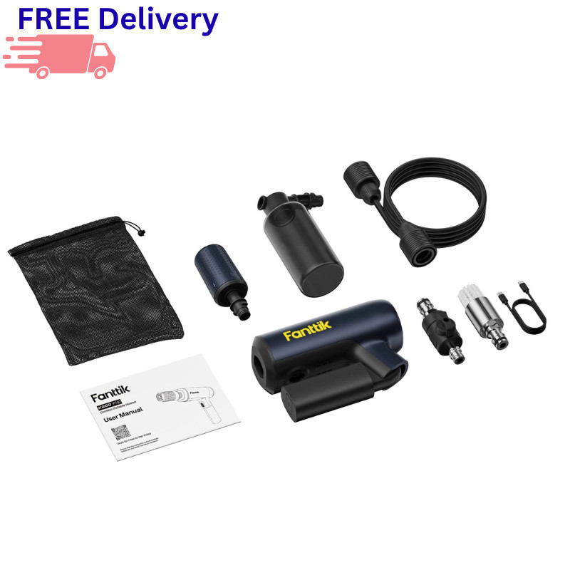 Cordless Portable Pressure Washer Foldable Power Cleaner Spray 5-in-1 Nozzle New