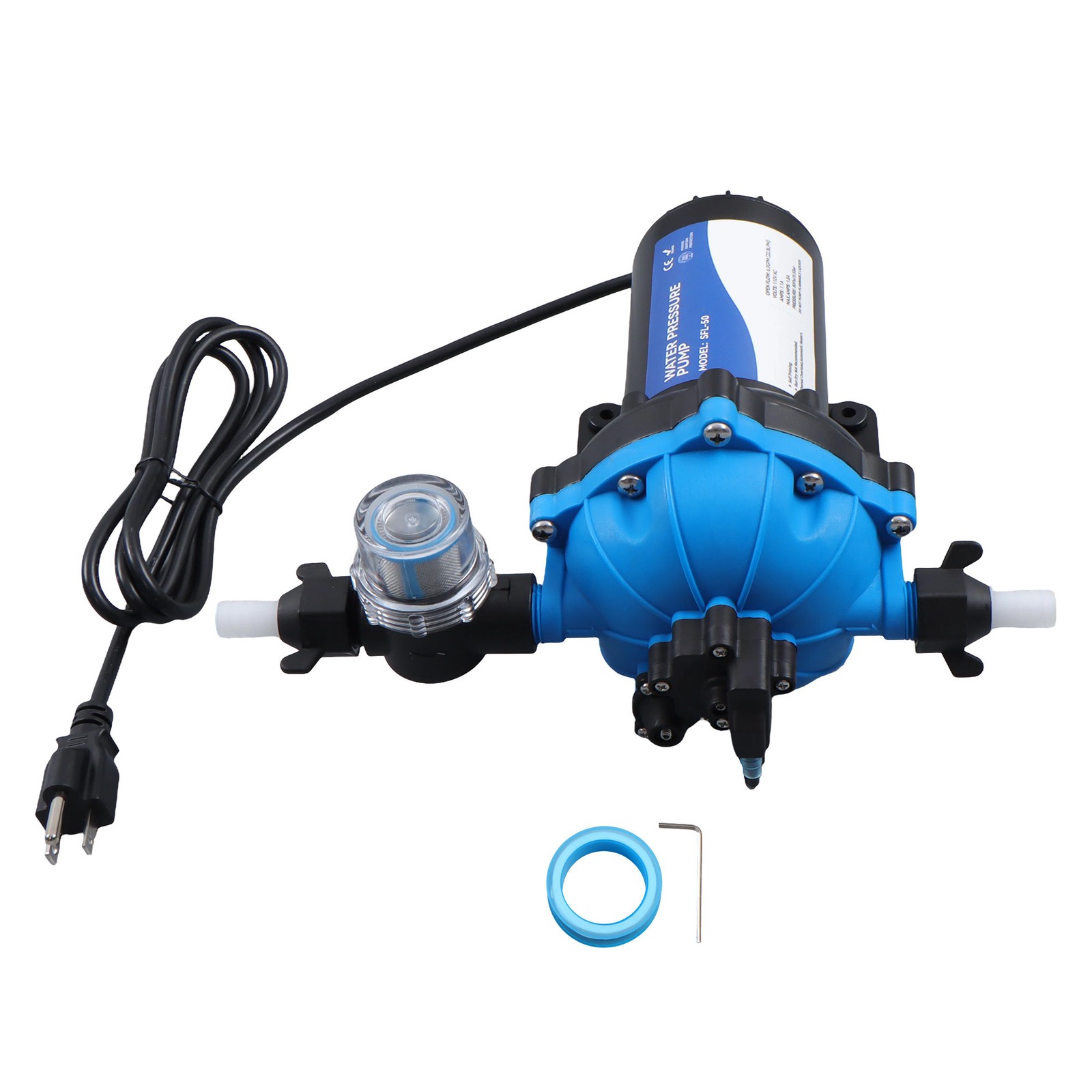 80 PSI 6GPM Diaphragm Water Pump 5-chamber Self Priming Pressure Booster Pump