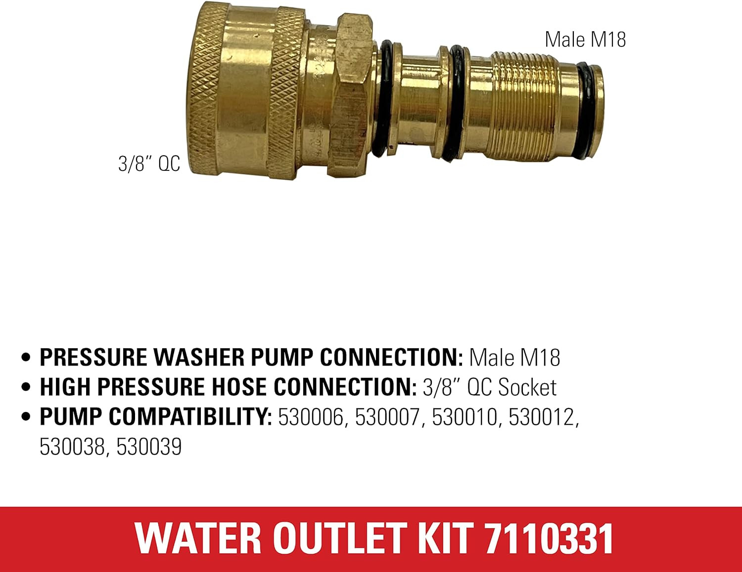 Simpson Replacement Water Outlet Kit for AAA Pressure Washer Pumps | Water Outle