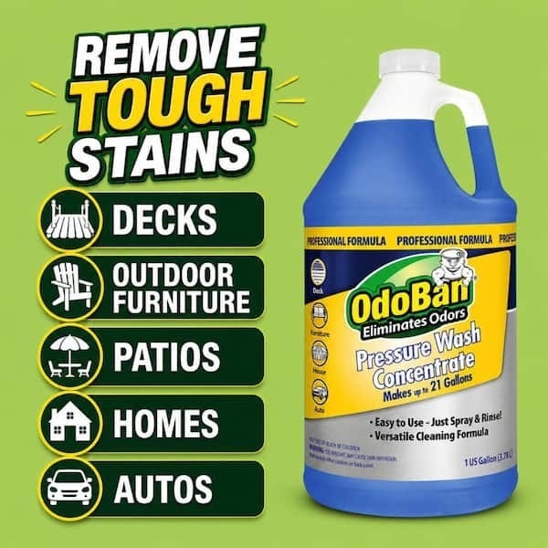 1 Gal. Pressure Wash Concentrate, Pro Pressure Washer Soap/Detergent for Siding,