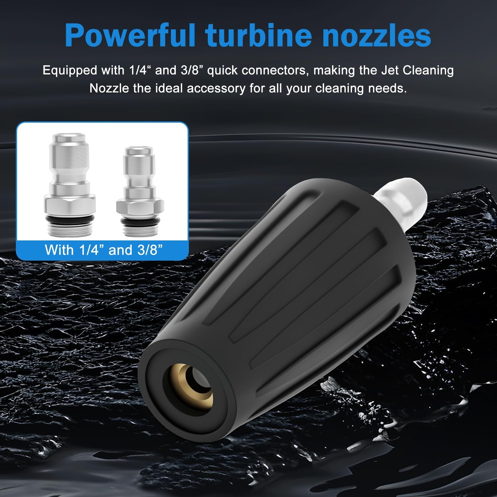 8Pcs Pressure Washer Nozzle Tips Kit | 4000 PSI, 360° Rotating, Quick Connect, 7