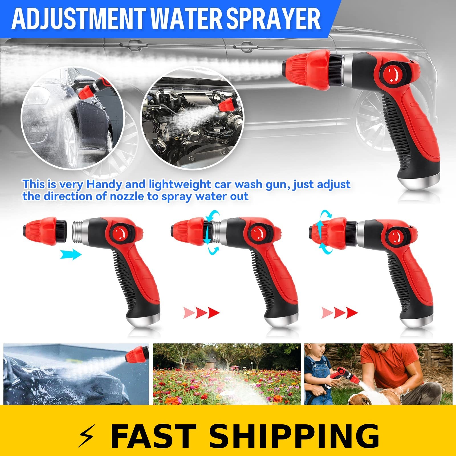 MYPIN Car Wash Foam Gun 16 in 1 with Adjustable Dial for Cleaning