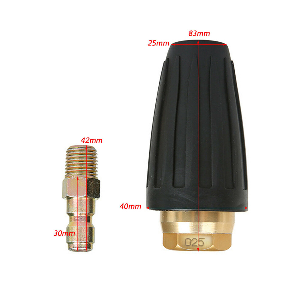 1/4″ 2.5-4.0 GPM High Pressure Washer Rotating Turbo Nozzle Spray Tip 3600PSI