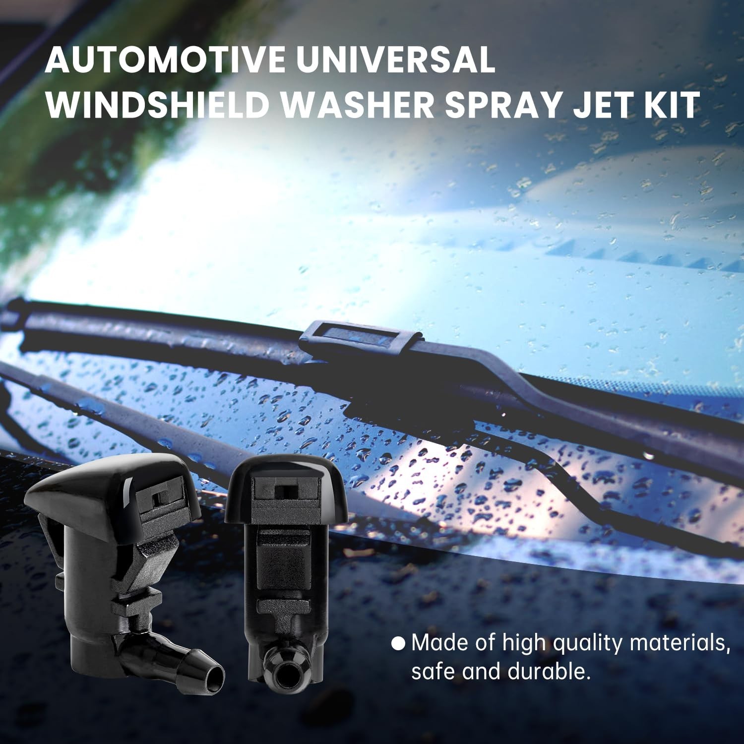 2 Front Windshield Washer Nozzle Jet Kit fit for 2008 2009 2010 Ford F-250 F-…