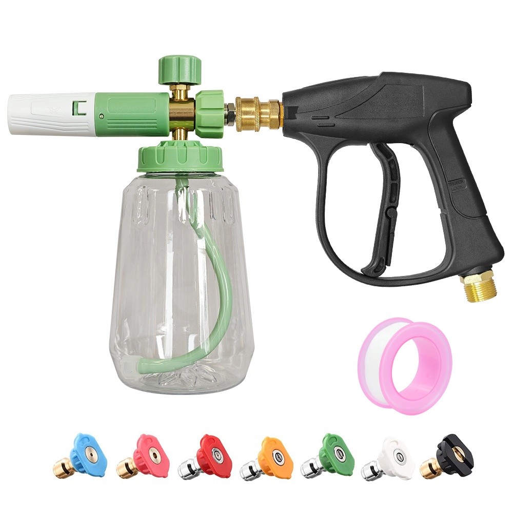 Car Washer Gun Foam Sprayer Cannon with 7 Nozzles for Car Washing Home Garden