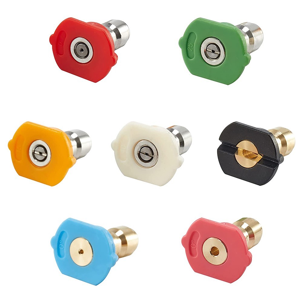 High Pressure Washer Spray Tips Nozzles 1/4 Inch 7pcs Garden Cleaning Tool