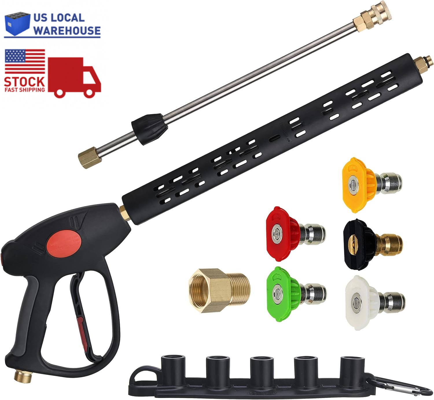 Modular Replacement Pressure Washer Gun with Extension Wand – 4000 PSI, 40 Inch