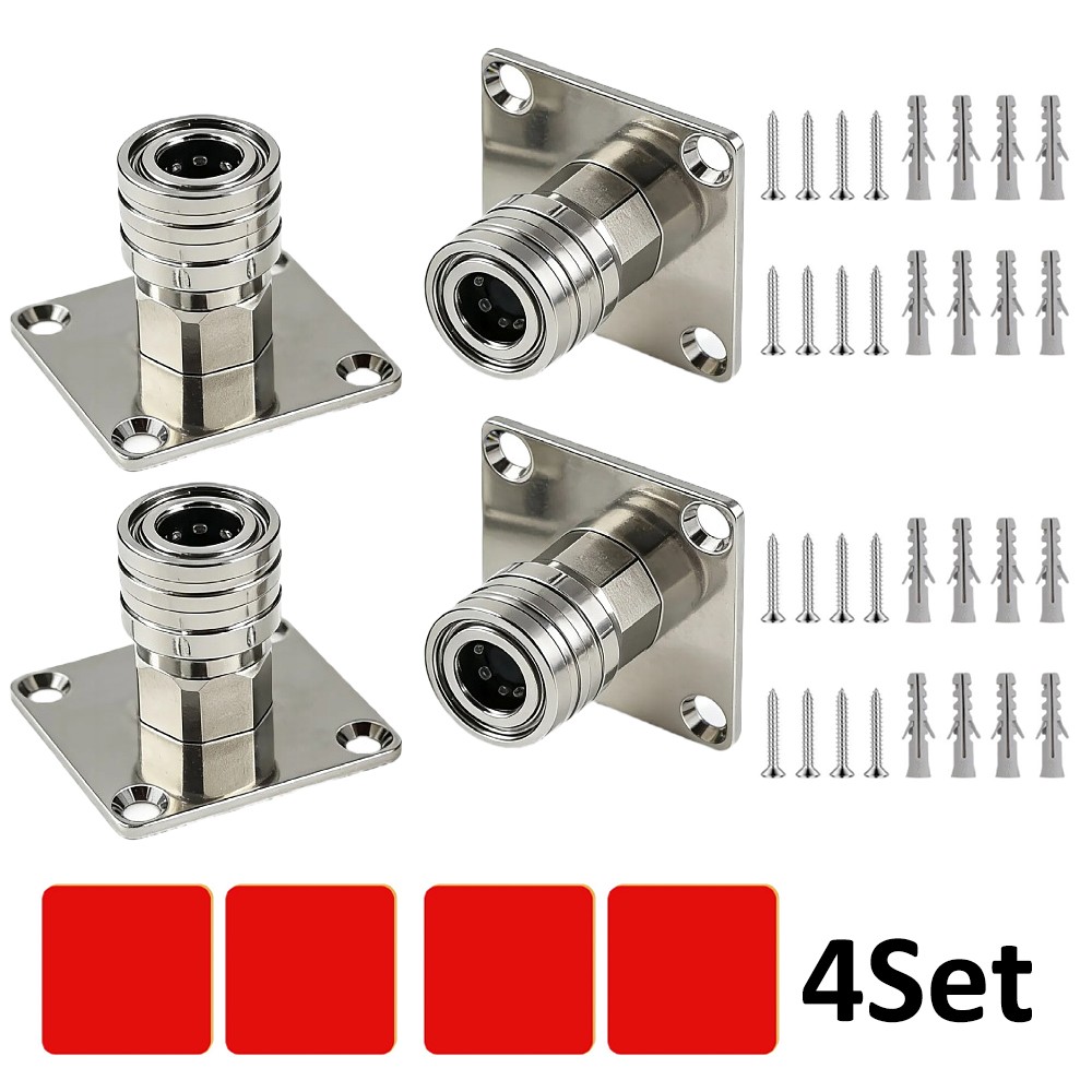 4X New Foam Cannon Holder 1/4″ Quick Connect Wall Mount Rack for Pressure Washer
