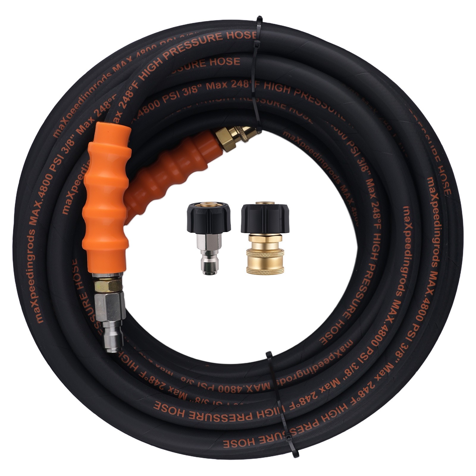 3/8″ Pressure Washer Hose 70FT 4800PSI Durable Steel Steel Wire Braid