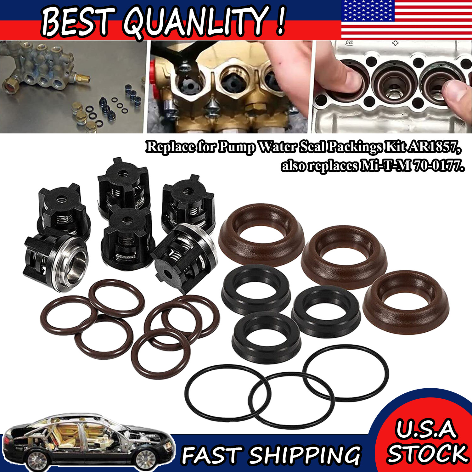 AR1857 Pressure Washer Packing Kit & AR1828 Check Valve Kit for 18mm XR RKV XRC