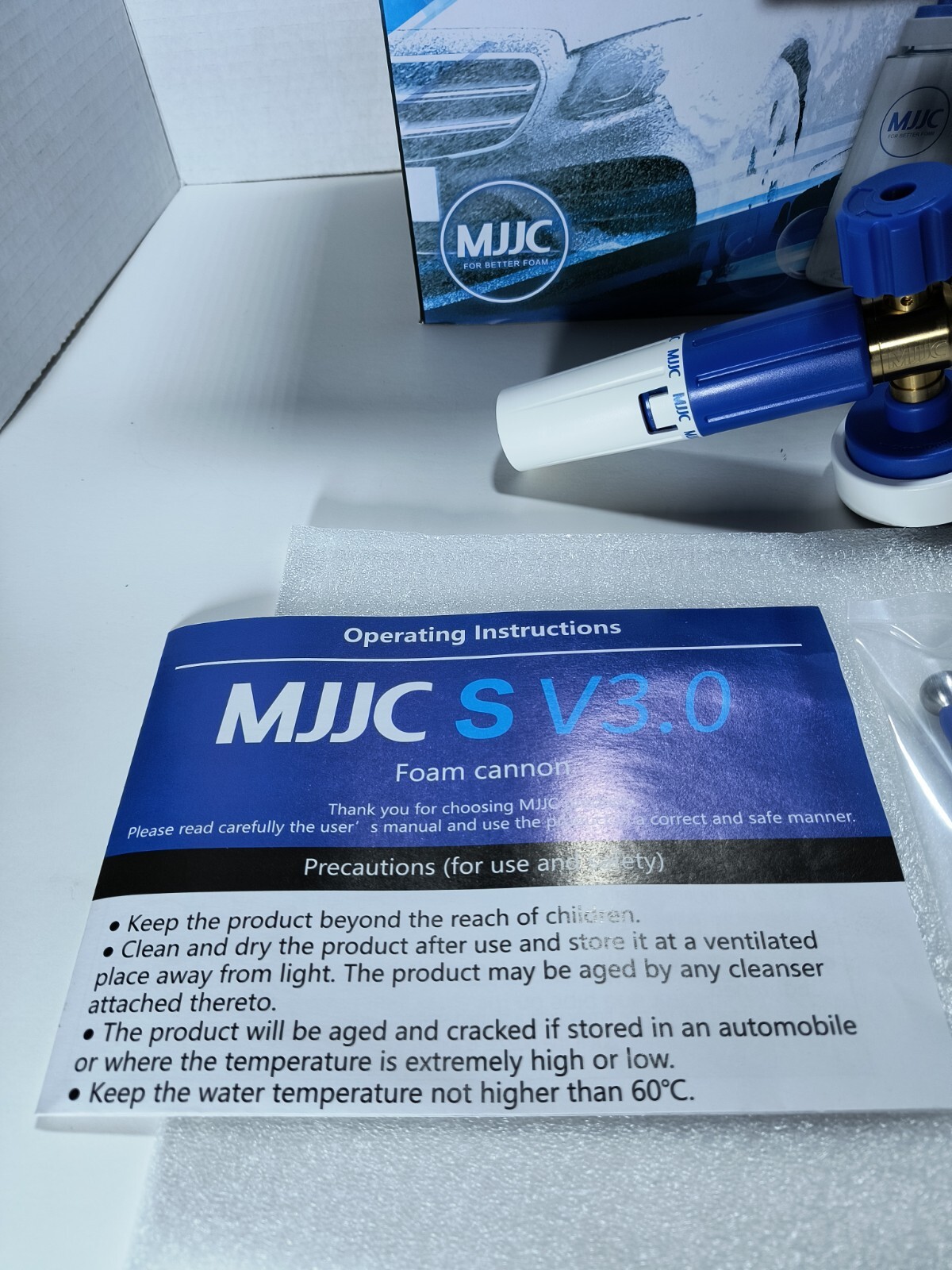 MJJC Premium Combo of Foam Cannon S V3.0 with 1/4″ Quick Connector and MJJC Foam