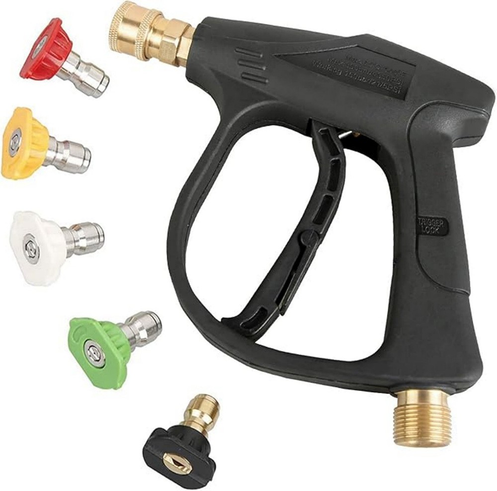 4000PSI High Pressure Car Power Spray Washer Gun Wand Lance Nozzle Tips Hose Kit