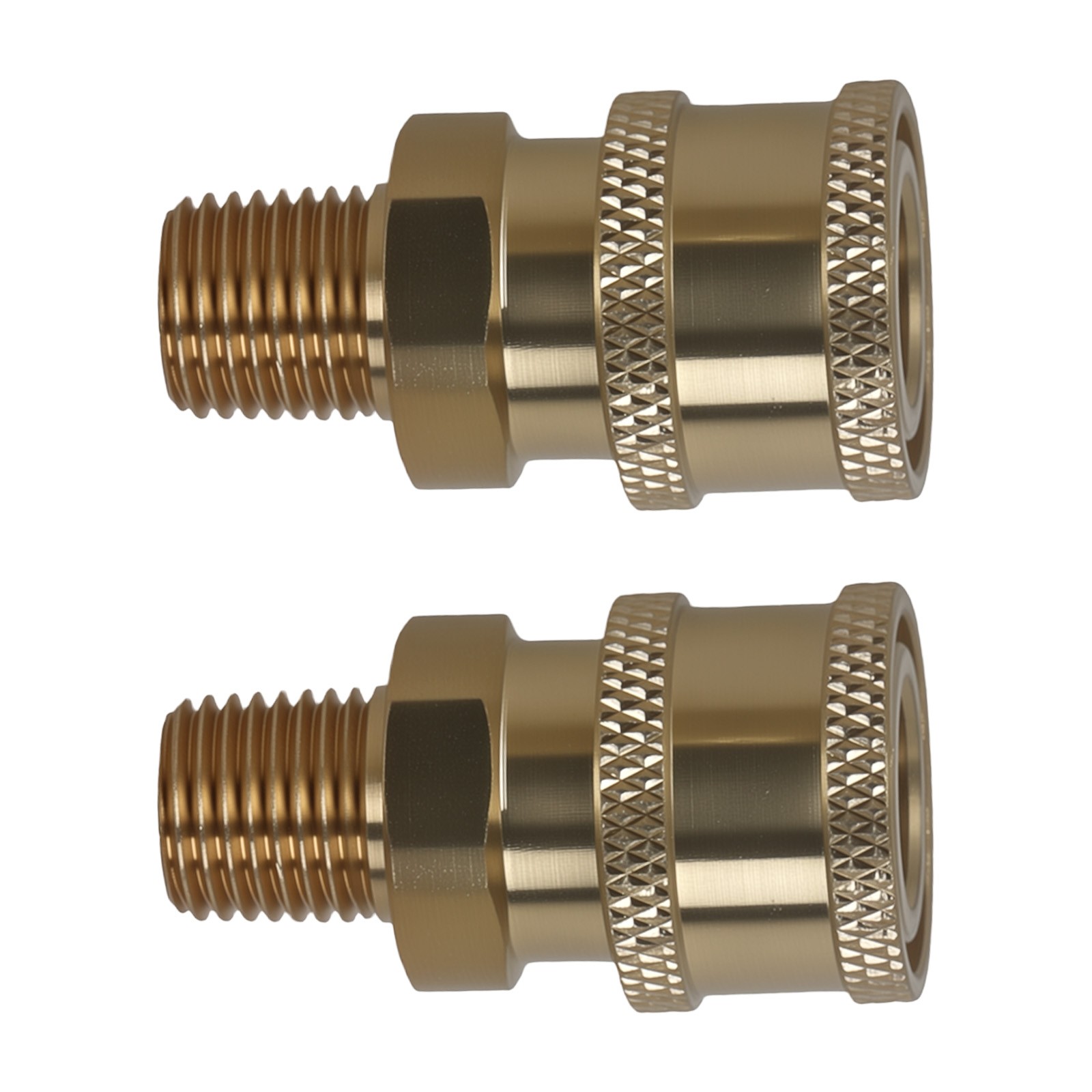 2Pcs 1/4″ Quick Connect Male NPT Thread High Pressure Washer Adapter Fitting