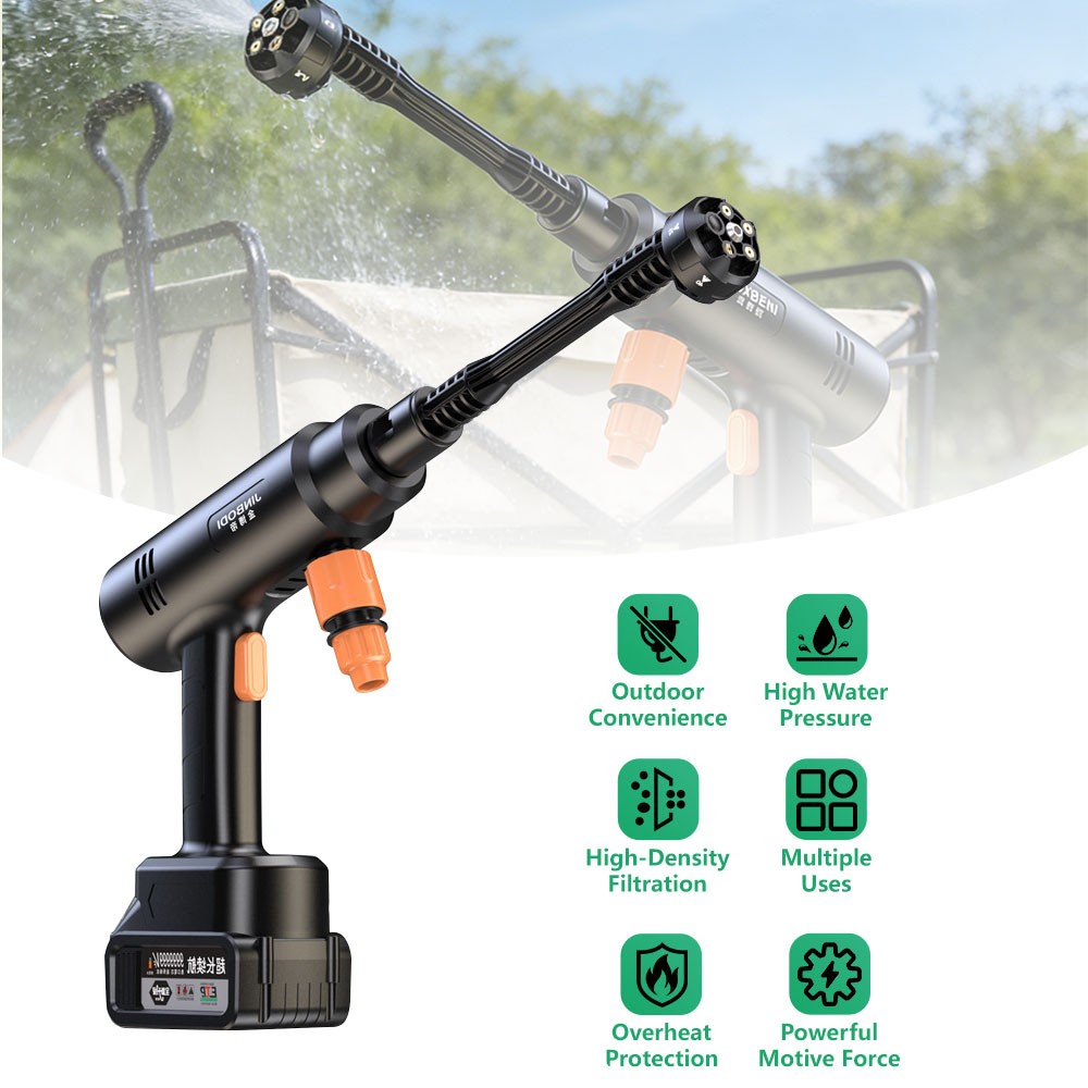 21V 300W Portable High Pressure Car Washer Rechargeable Car Washing Gun