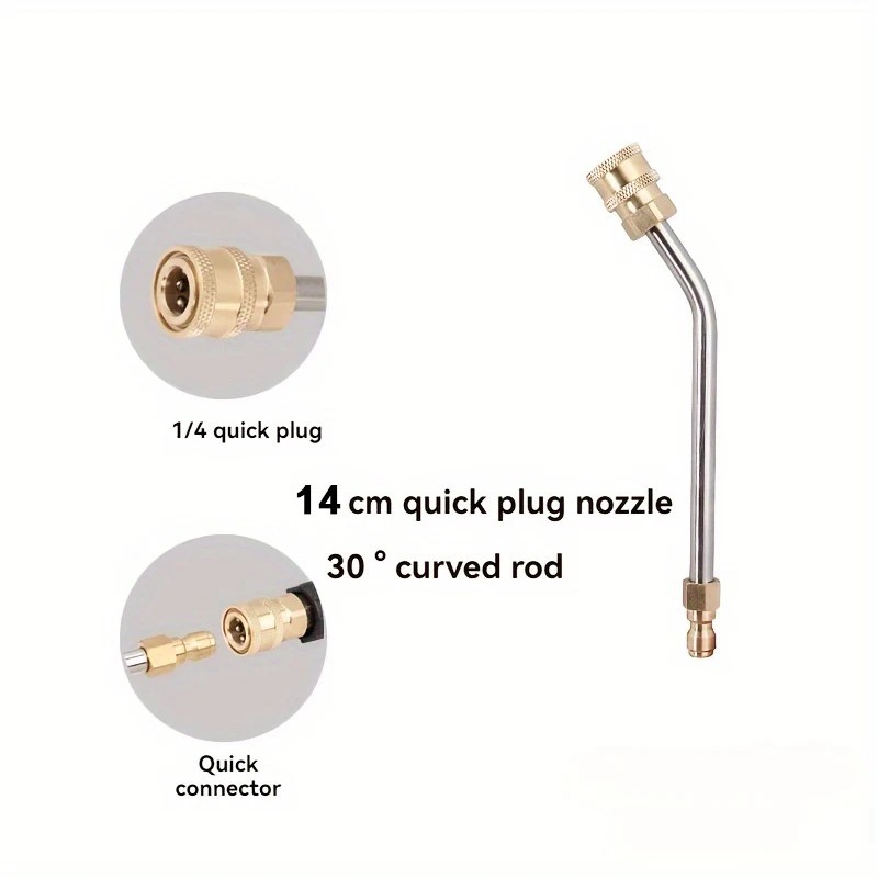 35cm High Pressure Elbow Washer Gutter Cleaner Lance/Wand 1/4″ Quick Connect USA