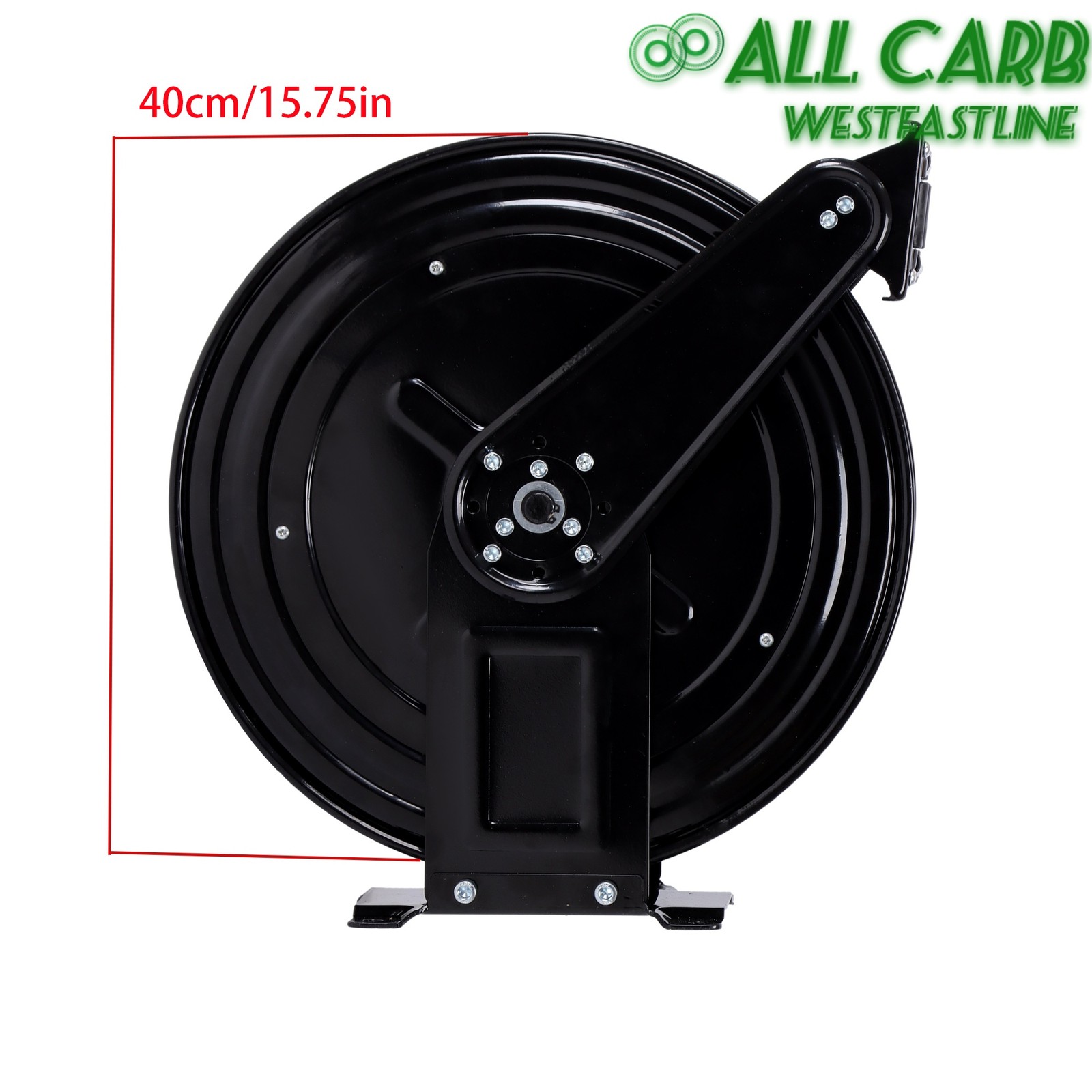 With Swivel Arm Auto-Retractable Pressure Washer Hose Reel 50FT x 3/8″ 4000 PSI