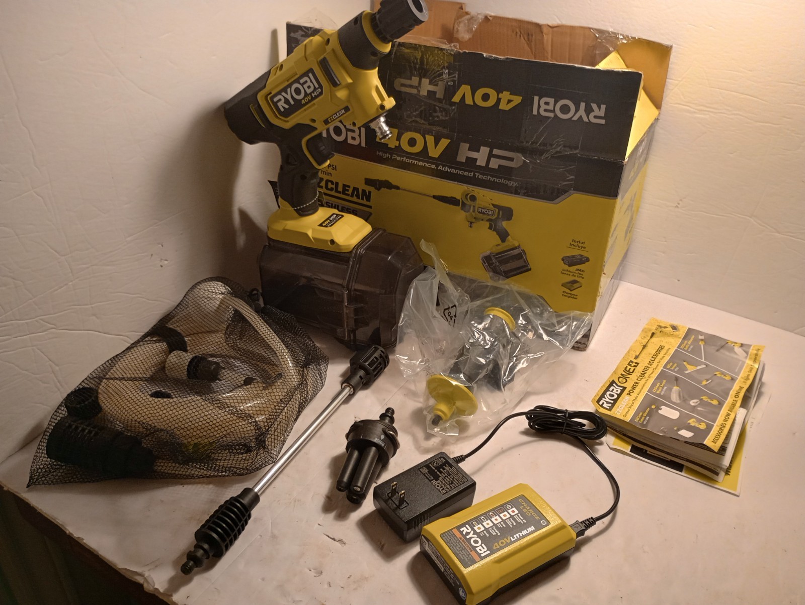 RYOBI EZClean 40V Cordless 600 PSI Pressure Washer charger only no battery