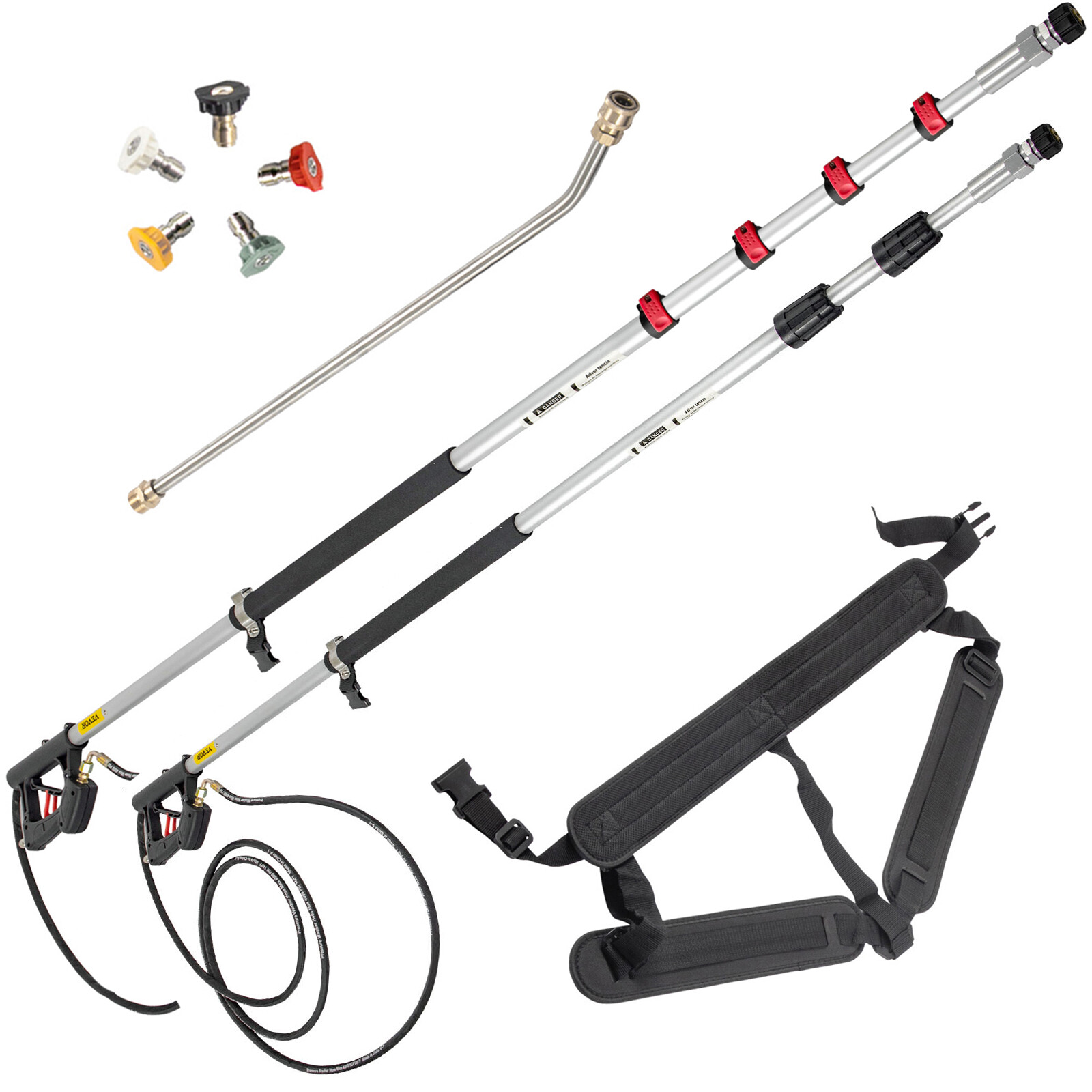 VEVOR Telescoping Washer Telescoping Pressure Wand 18-20 ft 4000PSI w/ 5 Nozzles