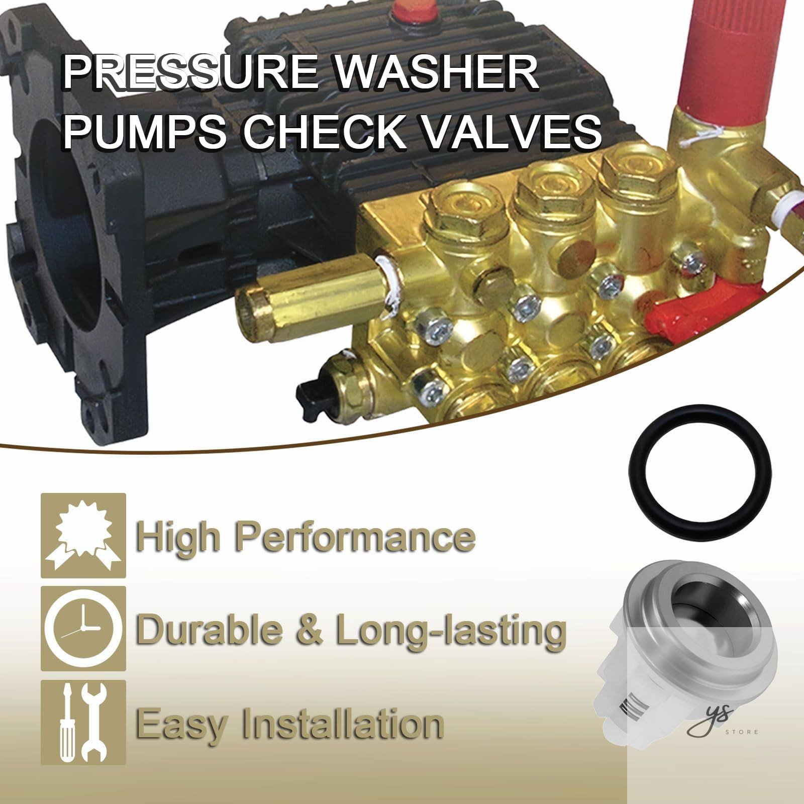 6 Pack Pressure Washer Pumps Check Valves Compatible With EZ,TC,TP,TX Washer