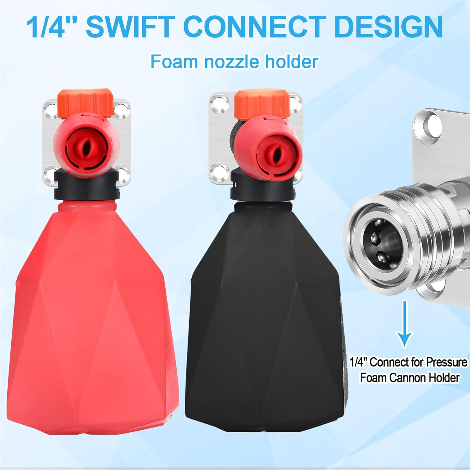 4 Pack Foam Cannon Holder Pressure Washer Holder 1/4 Inch Quick Connect