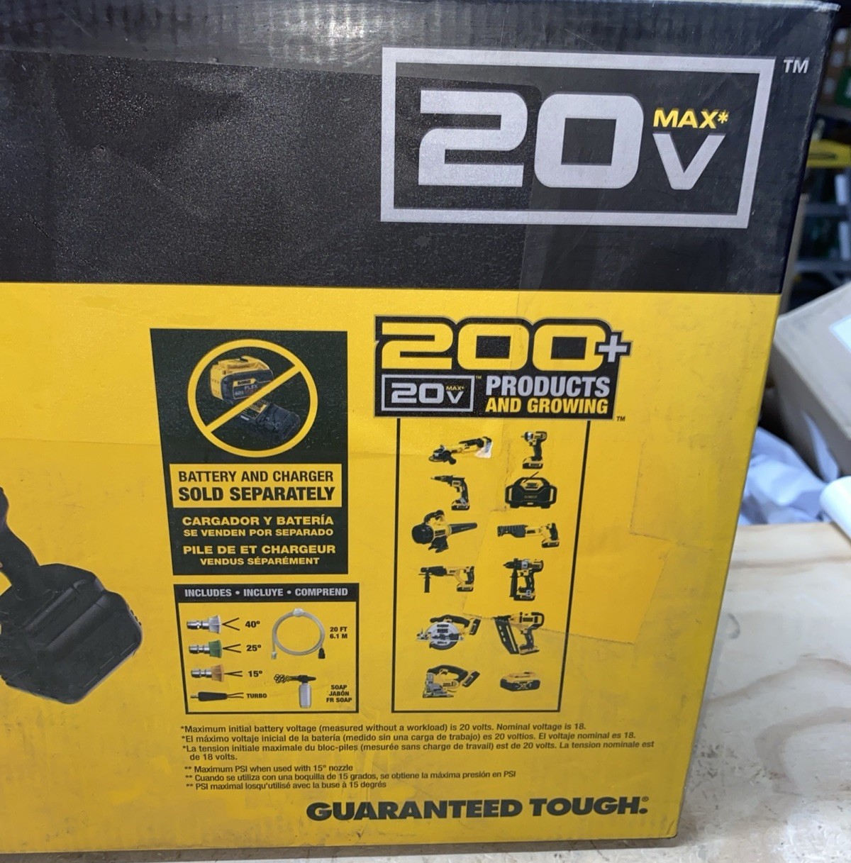 DEWALT DCPW550B 20V 550 PSI Power Cleaner Pressure Washer