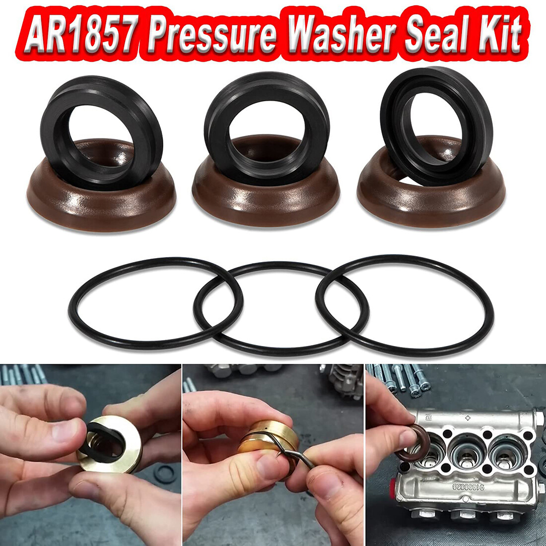 AR1828 Water Pump Check Valve& AR1857 Pressure Washer Packing Kit for 18mm XR RK