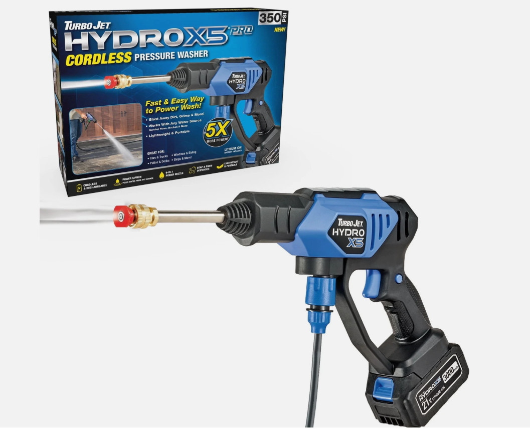 Turbo Jet HydroX5 Pro Cordless Pressure Washer New and Free Ship