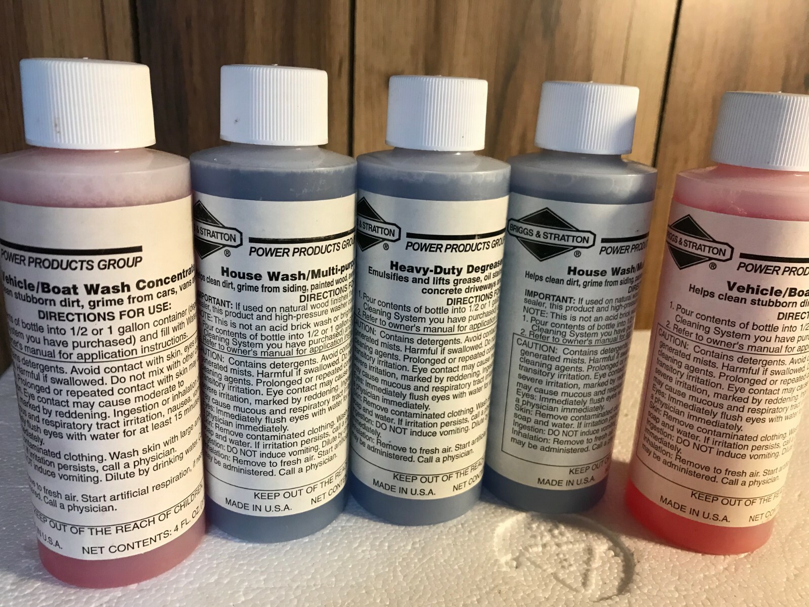 NEW 5 pack Briggs&Stratton Pressure Washer Concentrated House Wash Cleaners 4 oz