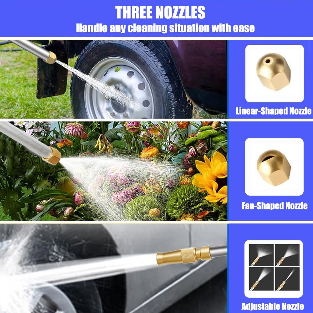 High Pressure Power Washer Wand, Watering Sprayer Cleaning Tool, Hydro Jet Wa…