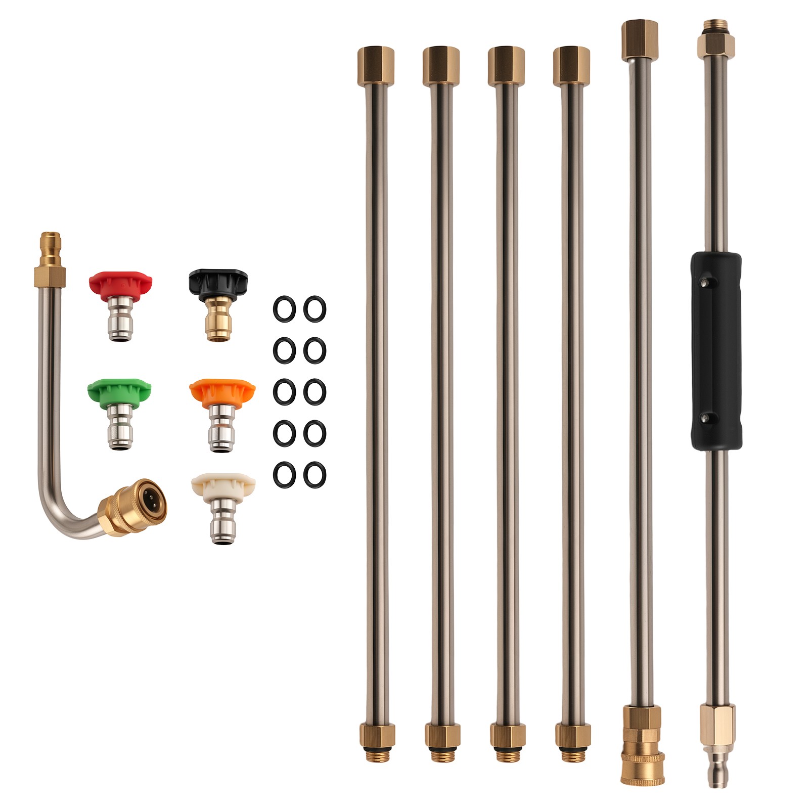 4000 PSI Extension Wand Pressure Washer 15 Inch Stainless Steel Brass 6pcs