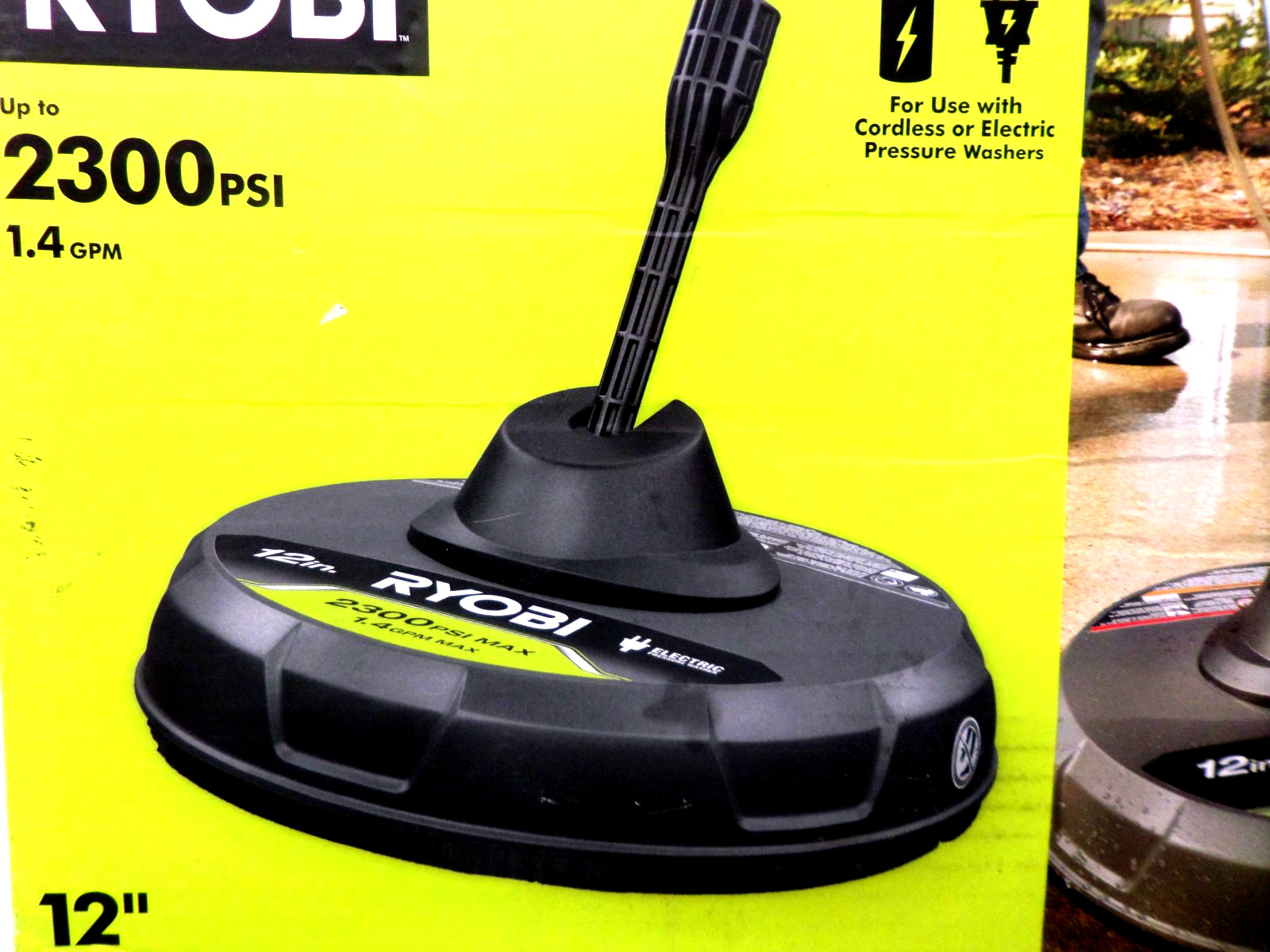 Ryobi 12″ Surface Cleaner for Cordless or Electric Pressure Washers 1003-592-218