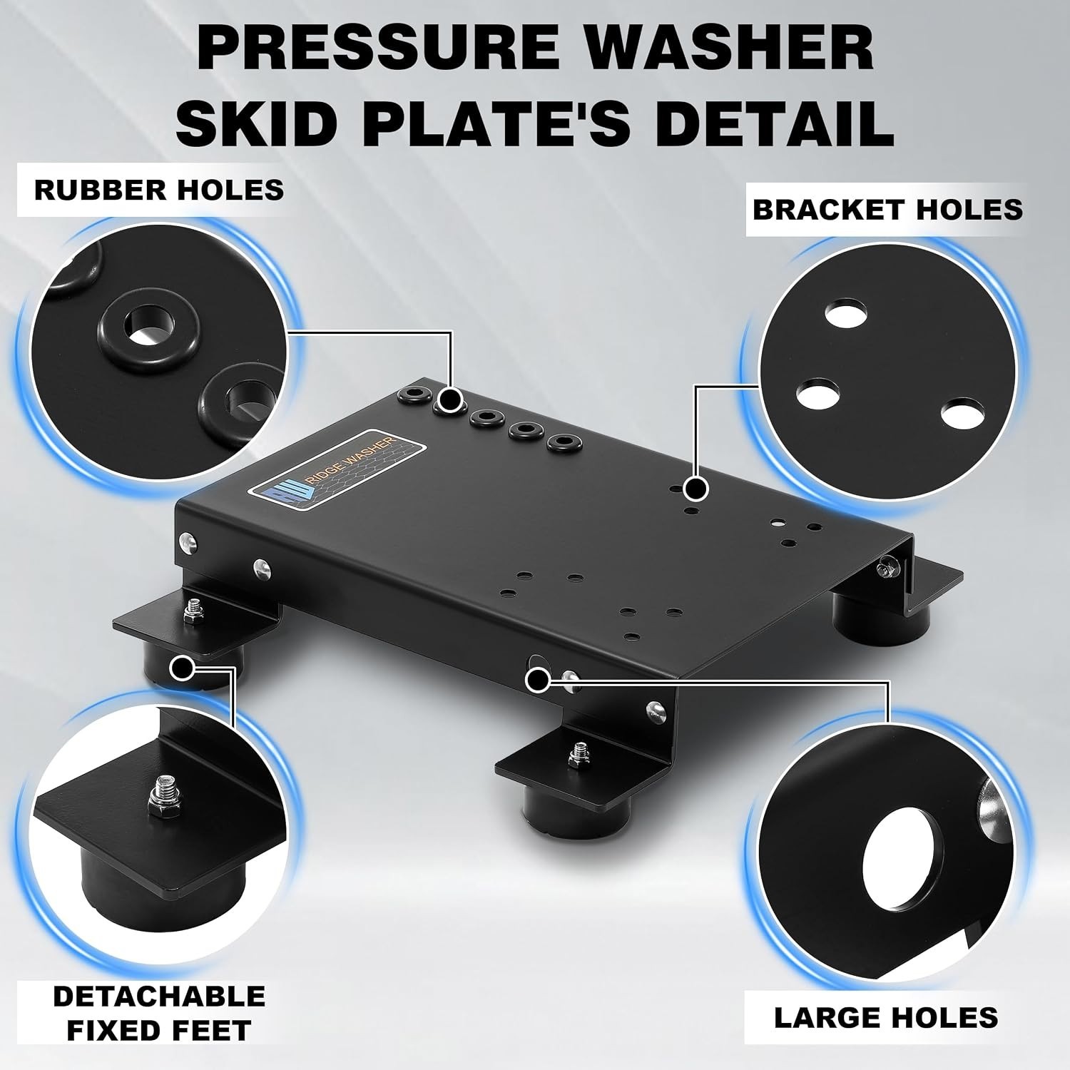 10”x 16” Pressure Washer Skid Plate – Easy Installation & Stability Design