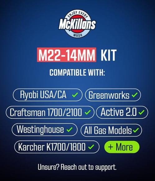 2025 M22-14mm Pressure Washer Quick Connect Kit, 8PCS Stainless Steel
