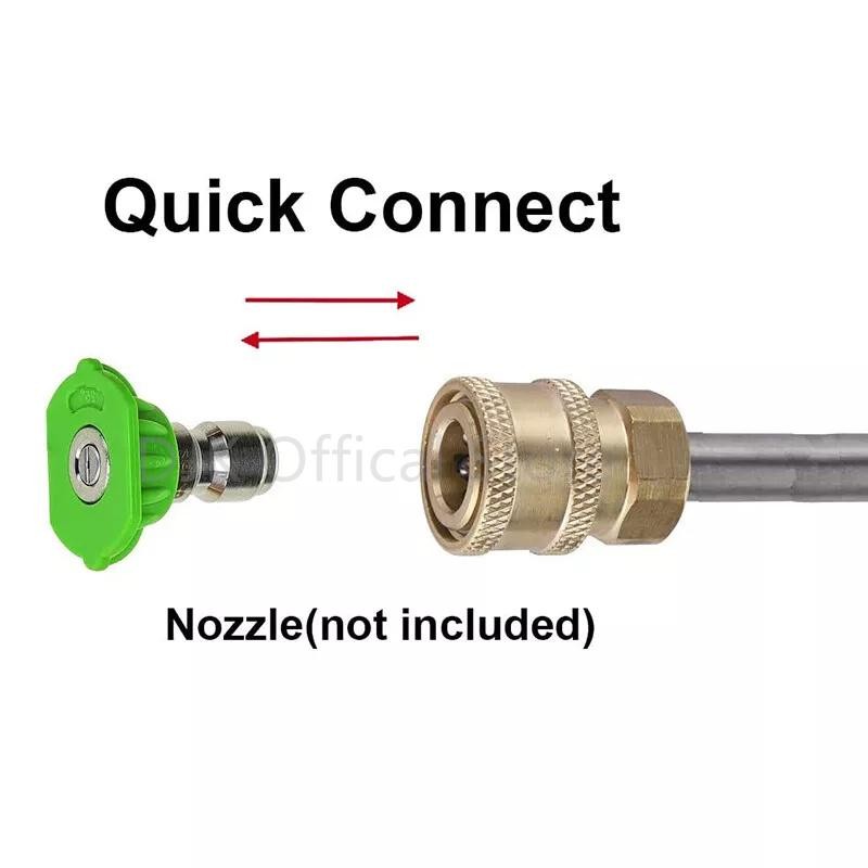 2pc Pressure Washer Extension Wand 32in 1/4 Quick Connect Spray Lance Rod Set