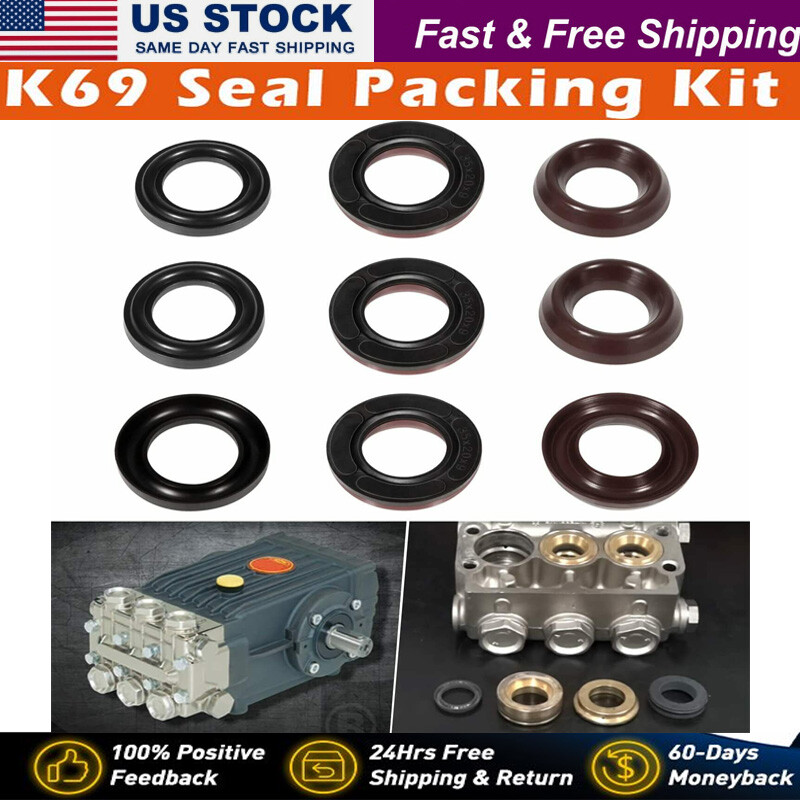General Pump Replacement Seal Packing Kit K69 for Interpump TS2021 & TS1511