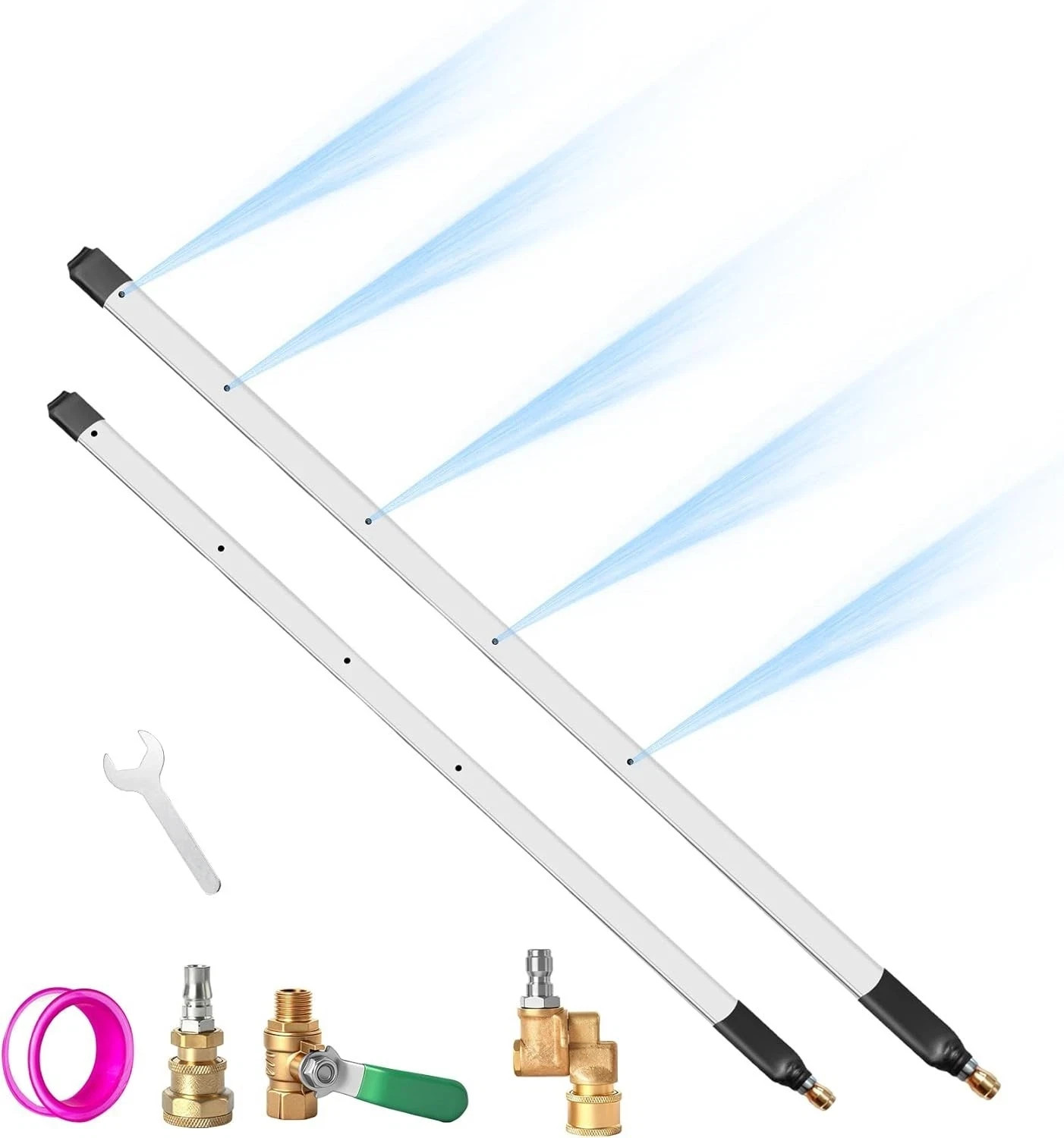 40 & 24 Radiator Cleaning Wand Kit–Radiator Cleaner Tool with 5 Spray Nozzles +