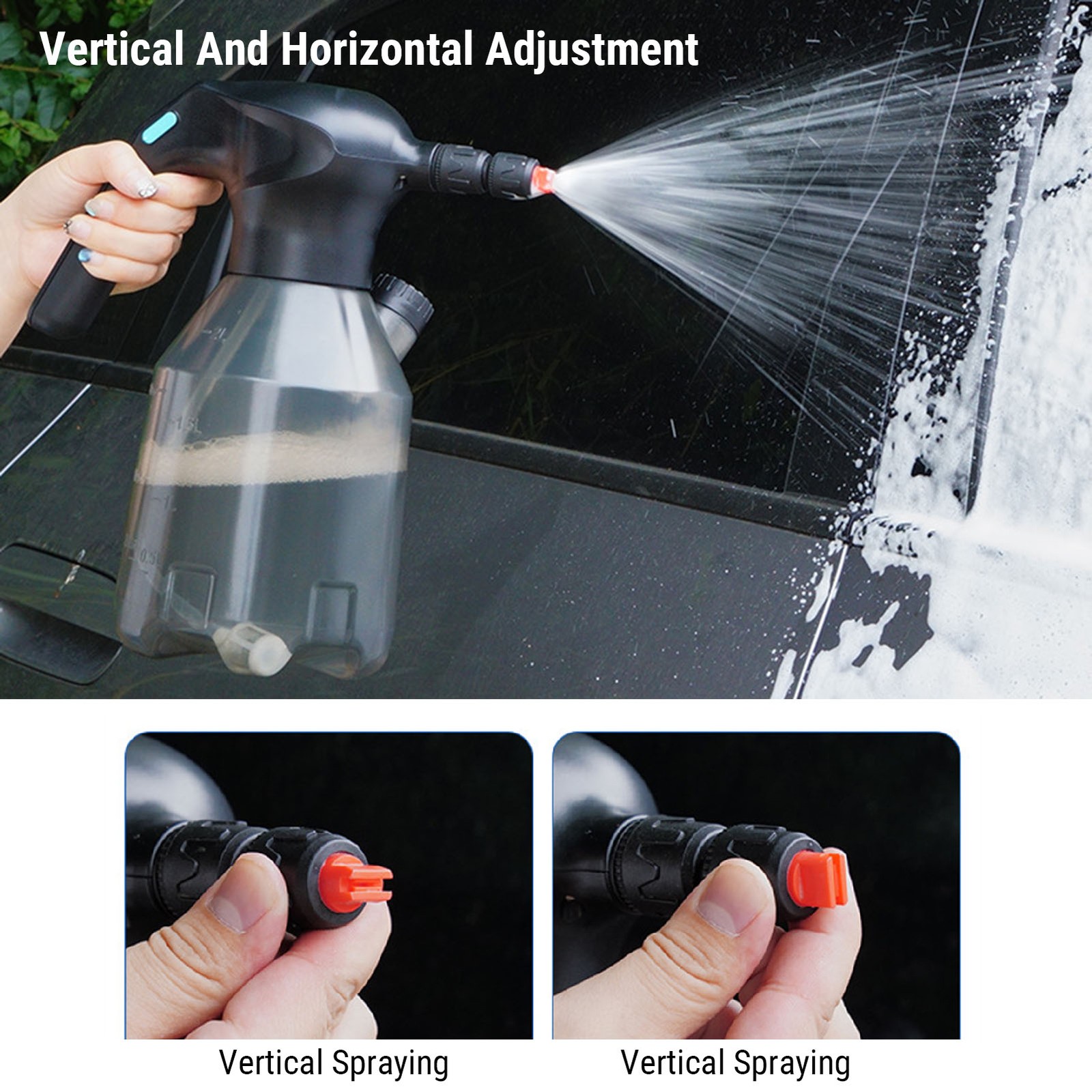 2-Electric Foam Sprayer Large Capacity Cordless Handheld Foam Cannon For Car